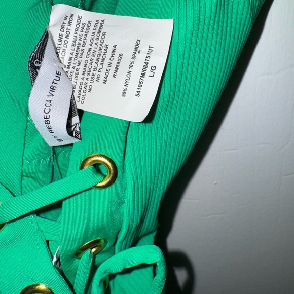 NWT BECCA Swim Green One-piece Swimsuit - Picture 7 of 10